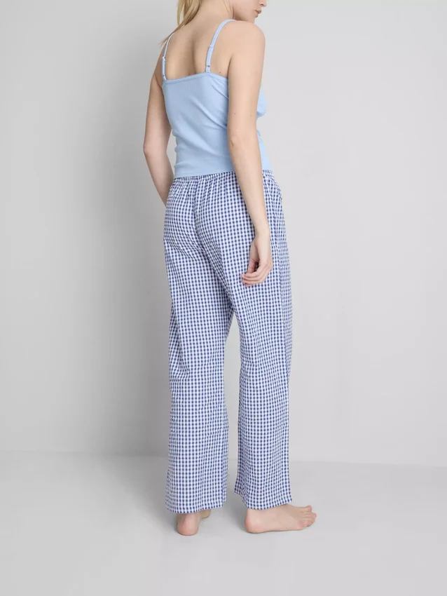 Cotton gingham pajama pants