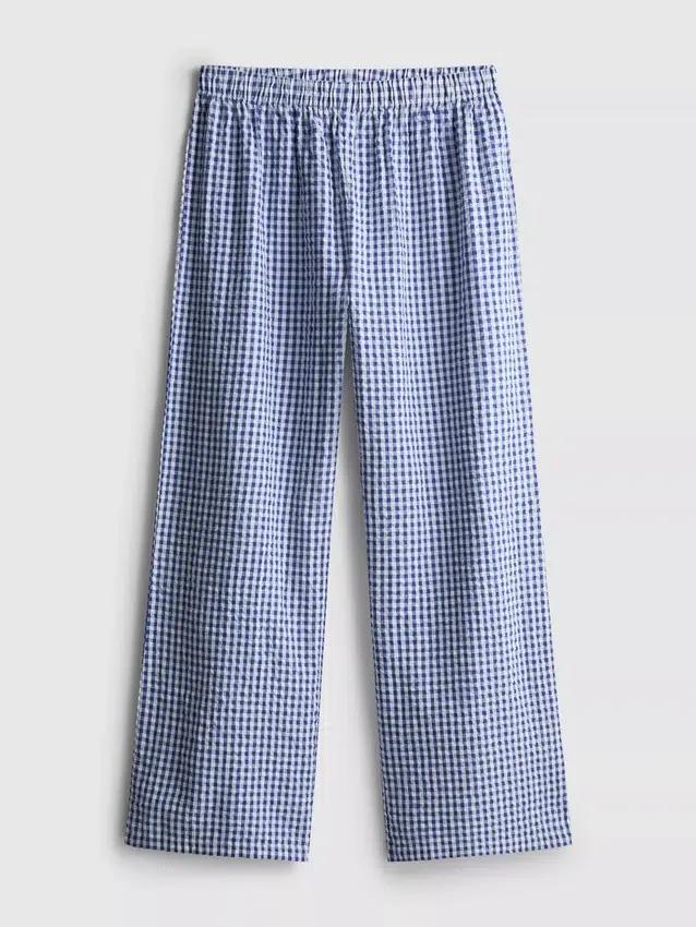 Cotton gingham pajama pants
