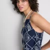 Cotton halter neck cutwork blouse