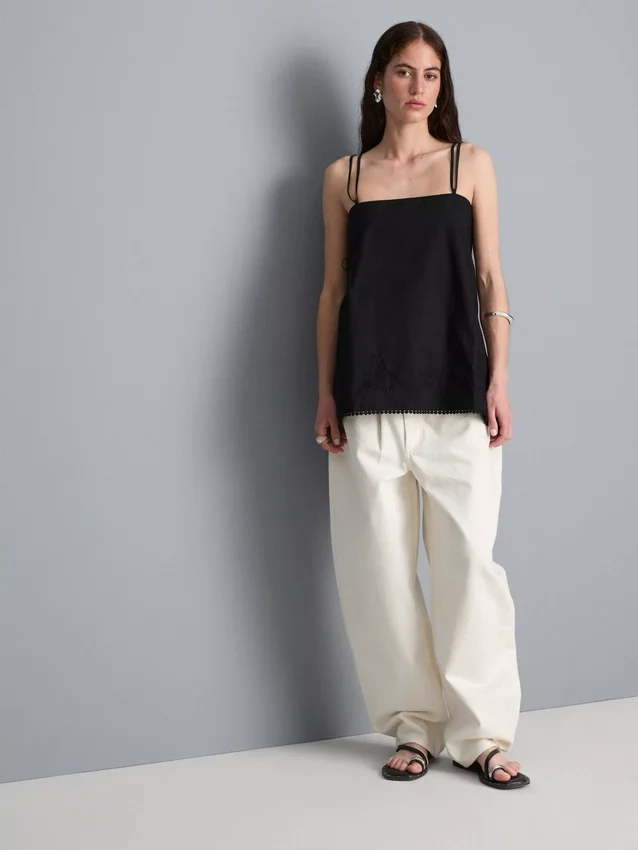 Cotton hanky hem cami top