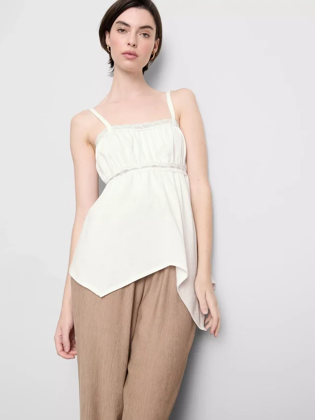 Cotton hanky hem cami top
