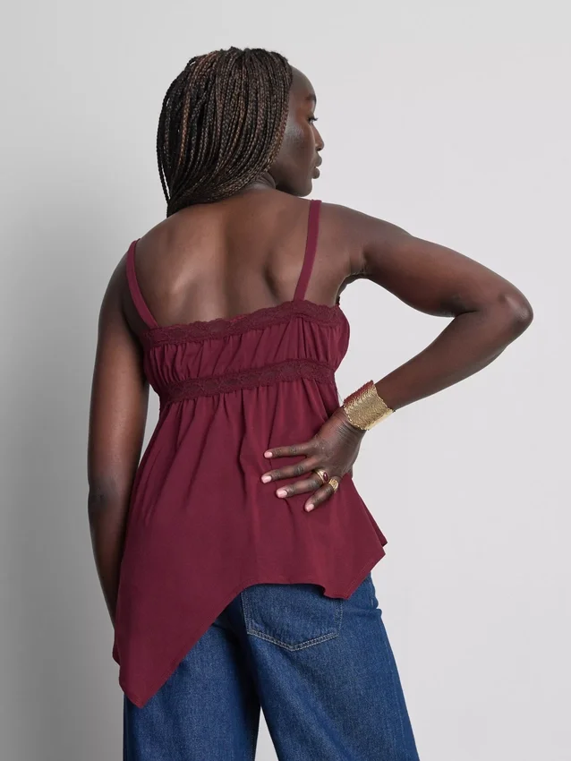 Cotton hanky hem cami top