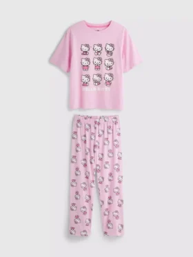 Cotton hello kitty character pajamas