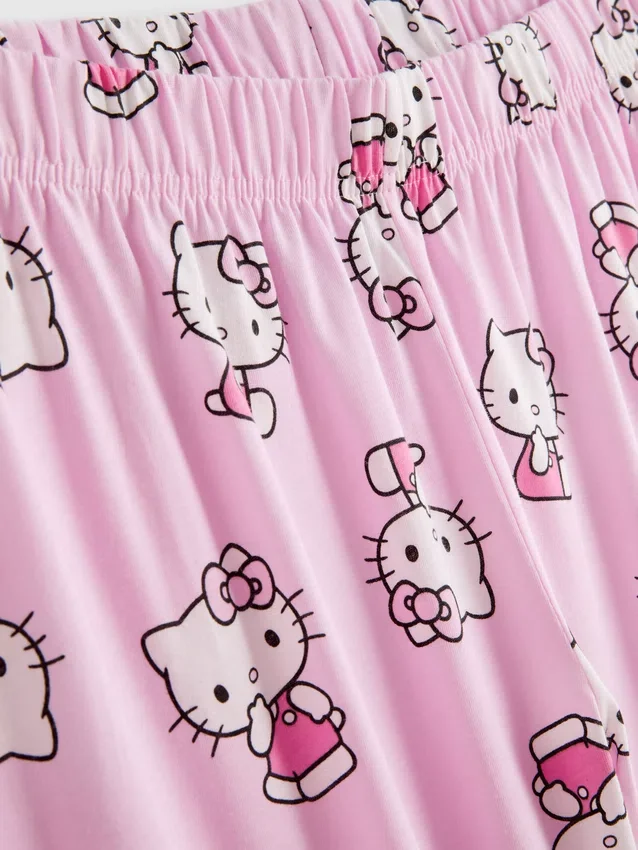 Cotton hello kitty character pajamas