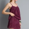 Cotton high waisted embroidered shorts