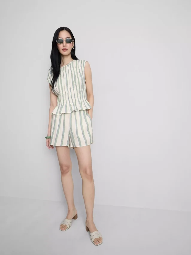 Cotton muslin shorts