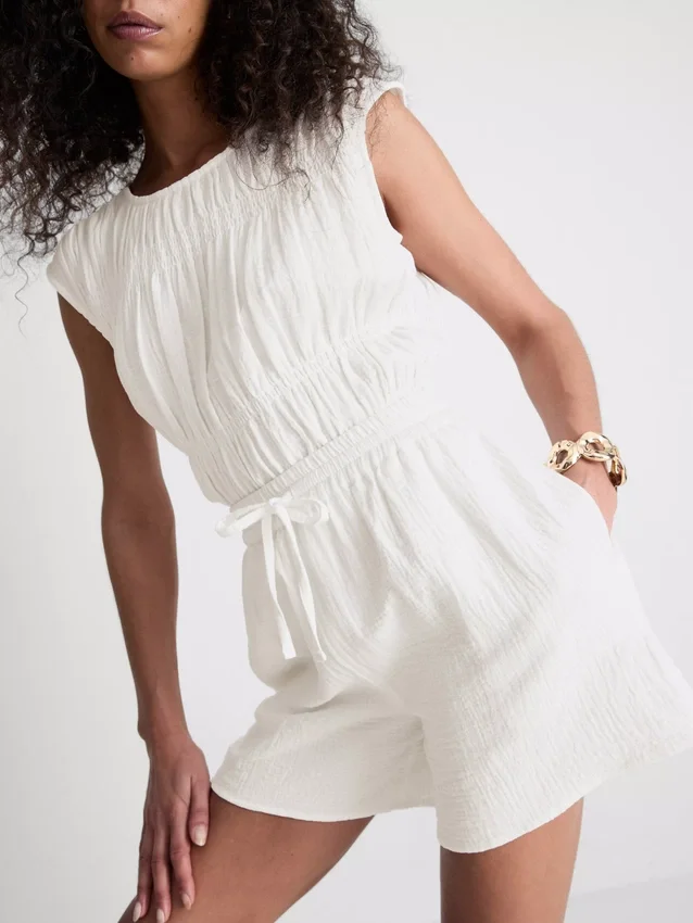 Cotton muslin shorts
