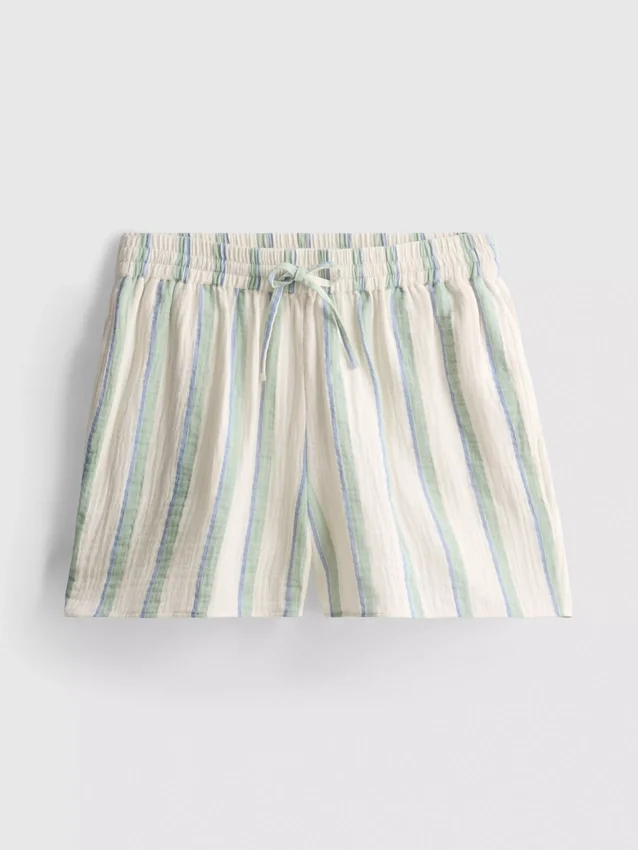 Cotton muslin shorts