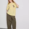 Cotton oversized graphic boyfriend tee