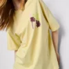 Cotton oversized graphic boyfriend tee