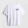 Cotton oversized graphic boyfriend tee