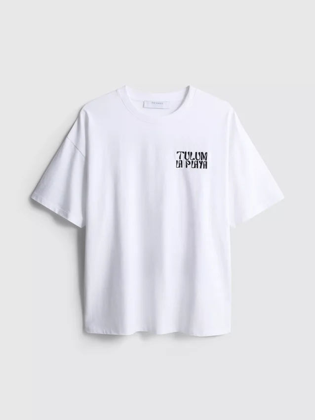Cotton oversized graphic boyfriend tee