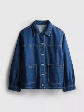 Cotton patch pocket denim jacket