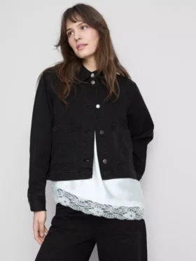 Cotton patch pocket denim jacket