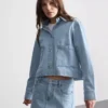 Cotton patch pocket denim jacket