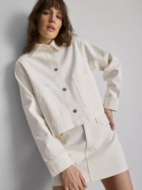 Cotton patch pocket denim jacket