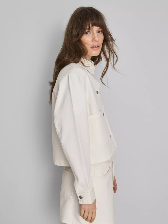 Cotton patch pocket denim jacket