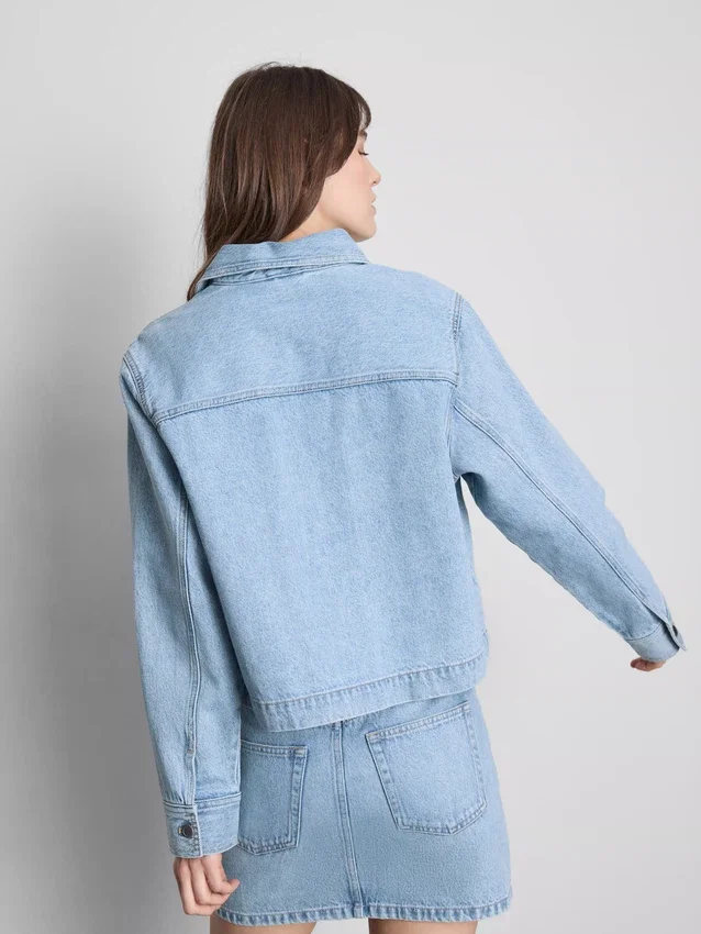Cotton patch pocket denim jacket