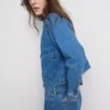 Cotton patch pocket denim jacket