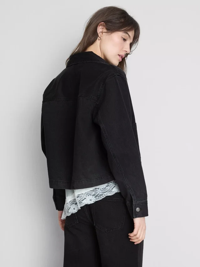 Cotton patch pocket denim jacket