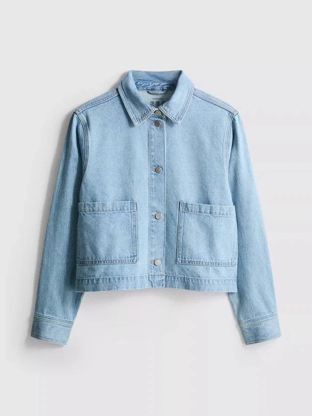 Cotton patch pocket denim jacket
