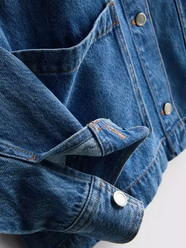 Cotton patch pocket denim jacket