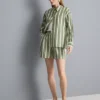 Cotton poplin striped shirt