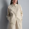 Cotton poplin striped shirt