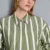 Cotton poplin striped shirt