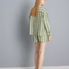 Cotton poplin striped shirt