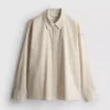 Cotton poplin striped shirt