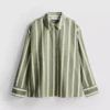 Cotton poplin striped shirt