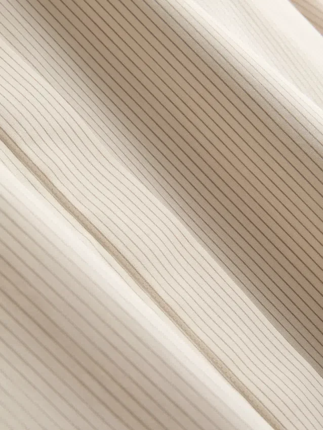 Cotton poplin striped shirt