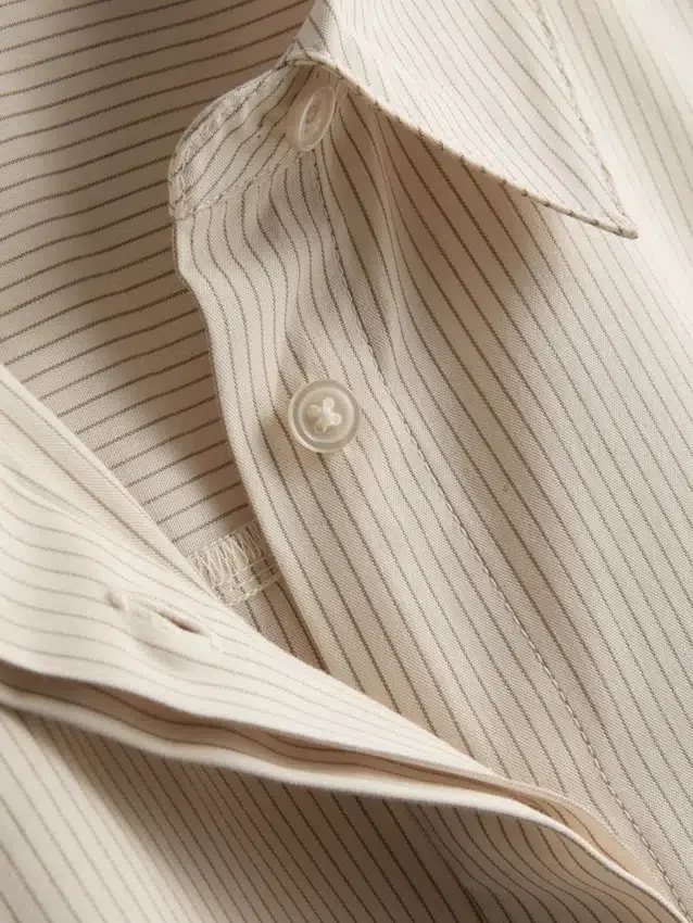 Cotton poplin striped shirt