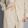 Cotton poplin striped shorts