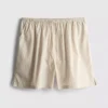 Cotton poplin striped shorts