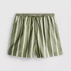 Cotton poplin striped shorts