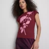 Cotton printed floral baby tee