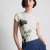 Cotton printed floral baby tee