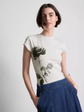 Cotton printed floral baby tee
