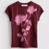 Cotton printed floral baby tee