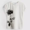 Cotton printed floral baby tee
