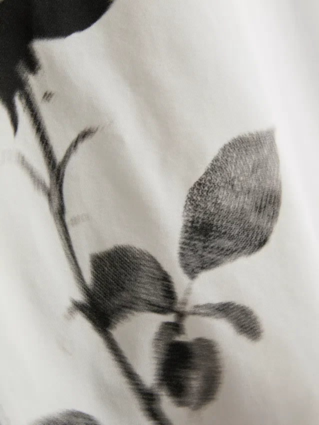 Cotton printed floral baby tee
