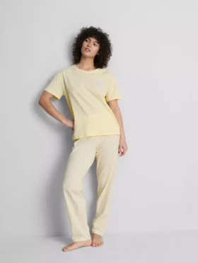Cotton printed gingham pajamas