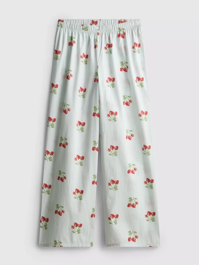 Cotton printed pajama bottoms
