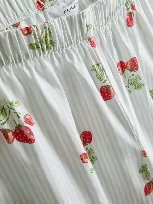 Cotton printed pajama bottoms