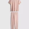 Cotton printed short sleeve pajamas