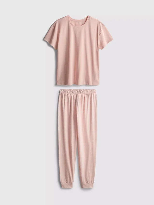 Cotton printed short sleeve pajamas