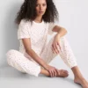 Cotton printed short sleeve pajamas