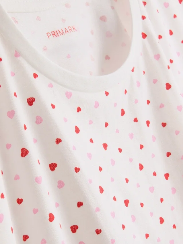 Cotton printed short sleeve pajamas